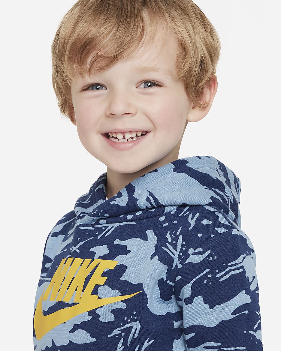 Nike Toddler Club Camo Fleece Pullover Hoodie. Nike